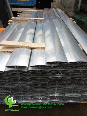 Καλή τιμή 150mm Οβάλ Σχήμα Αρχιτεκτονικό Φύλλο Αλουμινίου με Επίστρωση Πούδρας σε Σχήμα Αεροτομής για Επένδυση Προσόψεων σε απευθείας σύνδεση