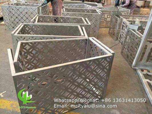 Καλή τιμή Κάλυμμα κλιματιστικού από αλουμίνιο με ηλεκτροστατική βαφή πάχους 2,5mm με προσαρμοσμένα μοτίβα CNC για διακόσμηση προσόψεων σε απευθείας σύνδεση