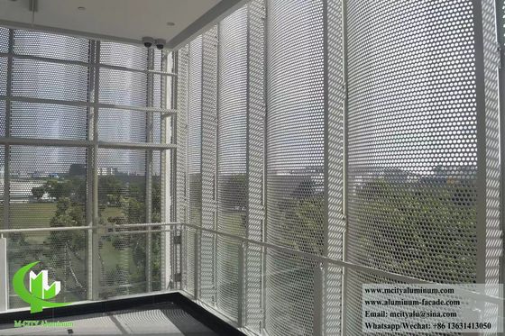 Καλή τιμή Πυροσκεπασμένη αρχιτεκτονική διάτρητη μεταλλική πρόσοψη με προσαρμόσιμο σχεδιασμό διάτρησης σε κράμα αλουμινίου 3003 σε απευθείας σύνδεση
