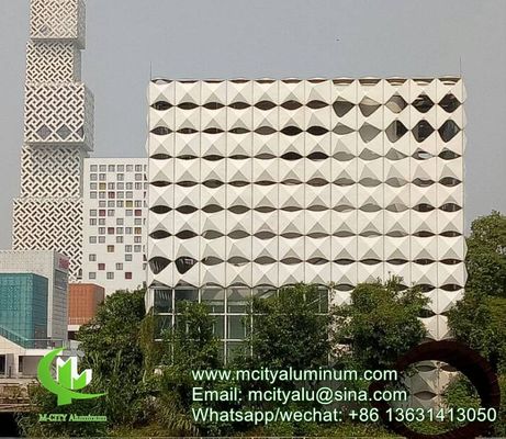 Καλή τιμή Akzo Nobel Powder Coated Perforated Aluminum Facade Panel με προσαρμόσιμα χρώματα RAL και CNC Punching του Πύργου σε απευθείας σύνδεση