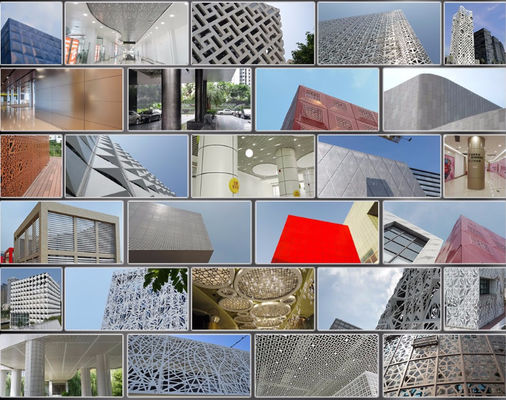 Καλή τιμή 3mm Παχιά διάτρητη πάνελ αλουμινίου με βαφή PVDF για προσαρμόσιμη επένδυση προσόψεων σε απευθείας σύνδεση