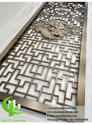 Καλή τιμή 10mm μεταλλικό διαχωριστικό με πλαίσιο Αλουμινίου οθόνη με μοτίβο κοπής λέιζερ σε απευθείας σύνδεση