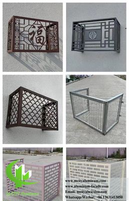 Καλή τιμή Κάλυψη κλιματιστικού από αλουμίνιο, επικαλυμμένο με σκόνη, με σχέδιο κοπής CNC και μέγιστο μέγεθος 1600x4000mm για προστασία από αντλία θερμότητας σε απευθείας σύνδεση