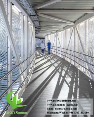 Καλή τιμή 2 mm πάχος Powder Coated Expanded Aluminium Mesh για εξωτερική επένδυση και διακόσμηση σε απευθείας σύνδεση