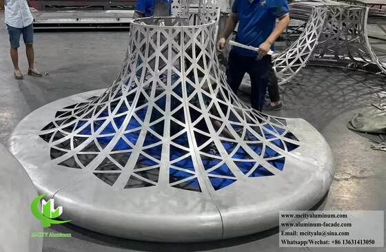 Καλή τιμή Διπλής Καμπυλότητας Πρόσοψη Αλουμινίου & Λύσεις Επένδυσης Κολώνων σε απευθείας σύνδεση