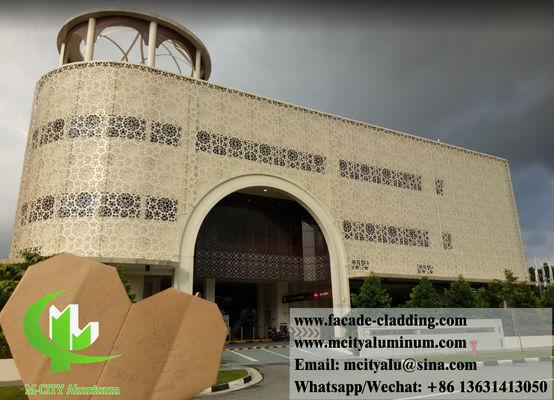 Καλή τιμή Περφορέ αλουμινίου με ηλεκτροστατική βαφή, προσαρμοσμένα χρώματα RAL και μοτίβα κομμένα με λέιζερ σε απευθείας σύνδεση