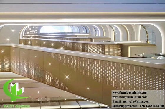 Καλή τιμή Αρχιτεκτονική σκόνη επικαλυμμένη διάτρητη οθόνη από φύλλο μετάλλου από αλουμίνιο σε απευθείας σύνδεση
