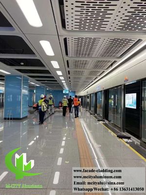 Καλή τιμή Περφόρμορισμένη μεταλλική οροφή φύλλο αλουμινίου μεταλλική οθόνη PVDF Akzo Nobel Coating σε απευθείας σύνδεση